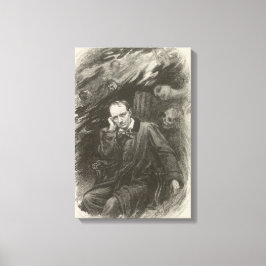 Charles Baudelaire (door Georges Rochegrosse) Canvas Afdruk
