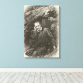 Charles Baudelaire (door Georges Rochegrosse) Canvas Afdruk (Insitu (Houten vloer))