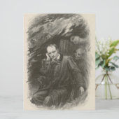 Charles Baudelaire (door Georges Rochegrosse) Kaart (Staand voorkant)