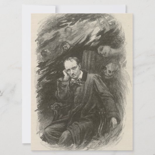 Charles Baudelaire (door Georges Rochegrosse) Kaart (Voorkant)