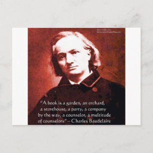 Charles Baudelaire "Een boek is" citaat van het Wi Briefkaart