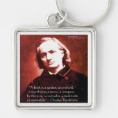 Charles Baudelaire "Een boek is" citaat van het Wi Sleutelhanger (Voorkant)