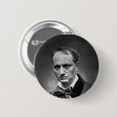 Charles Baudelaire -  foto 1878 Ronde Button 5,7 Cm (Voorkant /achterkant)