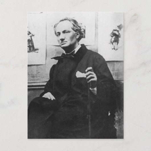 Charles Baudelaire met Engravings, c.1863 Briefkaart (Voorkant)