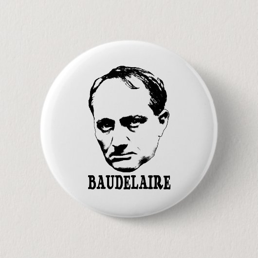 Charles Baudelaire Ronde Button 5,7 Cm (Voorkant)