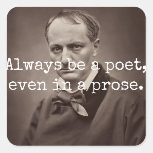 Charles Baudelaire Vierkante Sticker