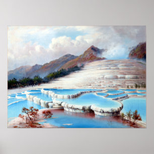 Charles Blomfield White Terraces, Nieuw-Zeeland Poster