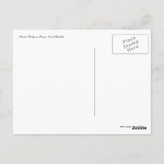 Charles Bridge Briefkaart (Achterkant)