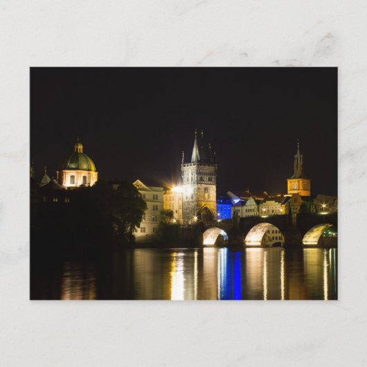 Charles Bridge en de Vltava Briefkaart (Voorkant)