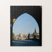 Charles bridge en Prague castle, Tsjechië R. Legpuzzel (Verticaal)