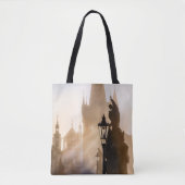 Charles Bridge in de ochtend Tote Bag (Voorkant)