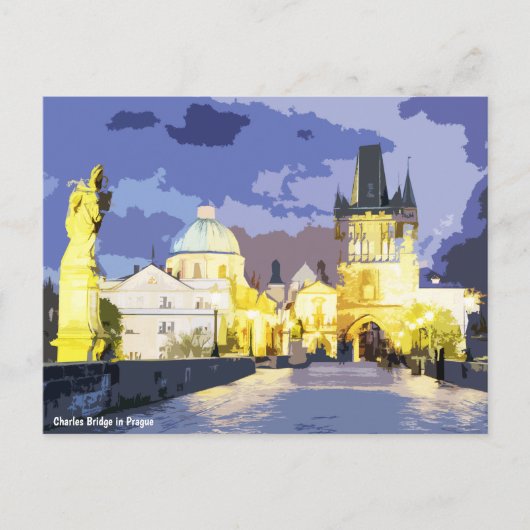 Charles Bridge in Praag Briefkaart (Voorkant)
