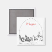 Charles bridge in Praag, Tsjechië Magneet (Voorkant / Achterkant)