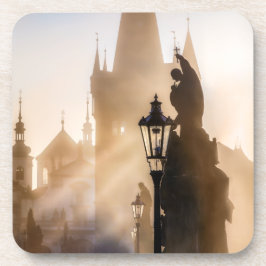 Charles Bridge in the Sunrise Hard plastic coaster Bier Onderzetter