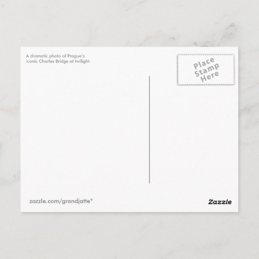 Charles Bridge Post Card Briefkaart (Achterkant)