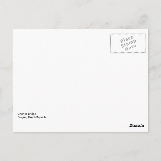 Charles Bridge - Praag Briefkaart (Achterkant)