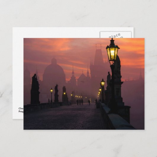 Charles Bridge Prague Briefkaart (Voorkant / Achterkant)