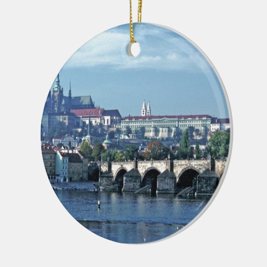 Charles Bridge Prague Castle Ceramic Ornament (Links)