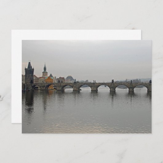 Charles Bridge, Prague-kaart (Voorkant / Achterkant)