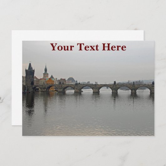  Charles Bridge, Prague-kaart (Voorkant / Achterkant)