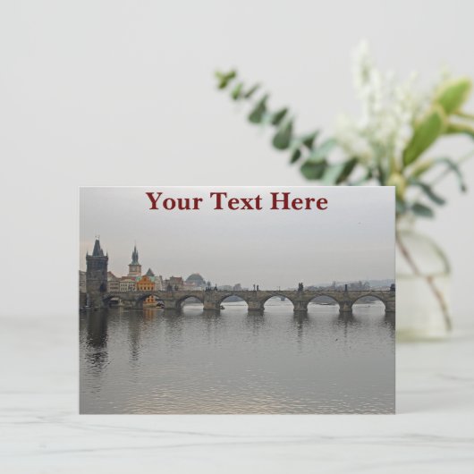 Charles Bridge, Prague-kaart (Staand voorkant)