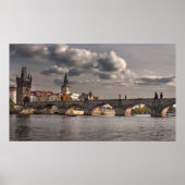 Charles Bridge, Prague kleurrijke fotografie Poster (Voorkant)