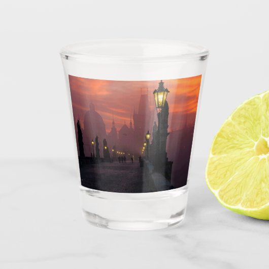Charles Bridge Prague Shot Glas (Voorkant)