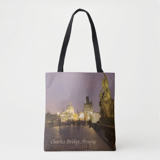 Charles Bridge, Prague souvenir foto Tote Bag (Voorkant)