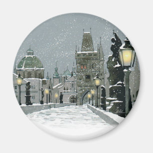 Charles Bridge Winter magnet