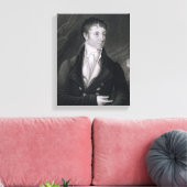 Charles Brockden Brown (1771-1810), gegraveerd doo Canvas Afdruk (Insitu (Woonkamer))
