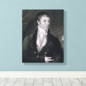 Charles Brockden Brown (1771-1810), gegraveerd doo Canvas Afdruk (Insitu (Houten vloer))