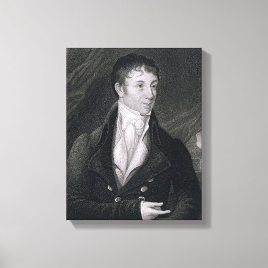 Charles Brockden Brown (1771-1810), gegraveerd doo Canvas Afdruk (Voorkant)