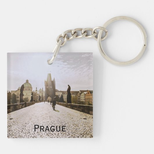 Charles-brug in Praag Sleutelhanger (Achterkant)