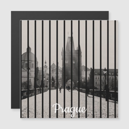 Charles-brug in Prague Magnet (Voorkant / Achterkant)