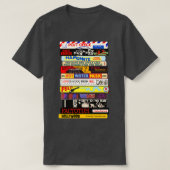 Charles Bukowski Boeken Stack T-shirt (Design voorkant)