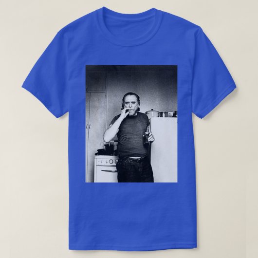 Charles Bukowski dichter en romanschrijver Fan Des T-shirt (Design voorkant)