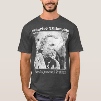 Charles Bukowski Esthetisch Vervaagd Punkstyle Des T-shirt