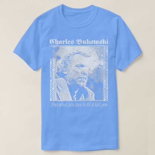 Charles Bukowski Esthetisch Vervaagd Punkstyle Des T-shirt (Design voorkant)