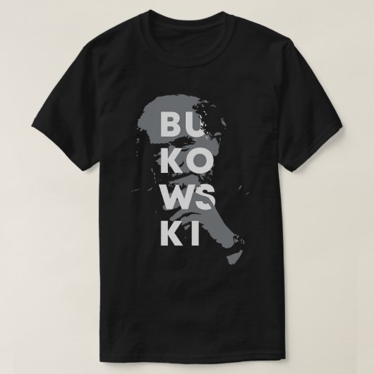 Charles Bukowski-label T-shirt (Design voorkant)