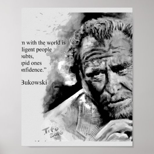 Charles BUKOWSKI - mensen citeren Poster (Voorkant)