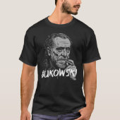 Charles Bukowski Portrait with Cigarette  T-shirt (Voorkant)