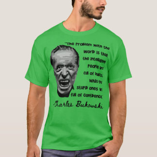 Charles Bukowski Portret en Quote 2 T-shirt