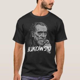 Charles Bukowski Portret met Sigaret T-shirt