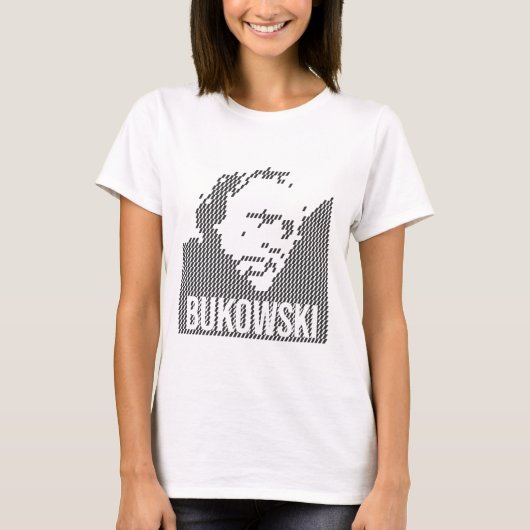Charles Bukowski-portretontwerp T-shirt (Voorkant)