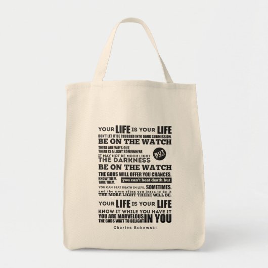 Charles Bukowski Tote Bag (Voorkant)