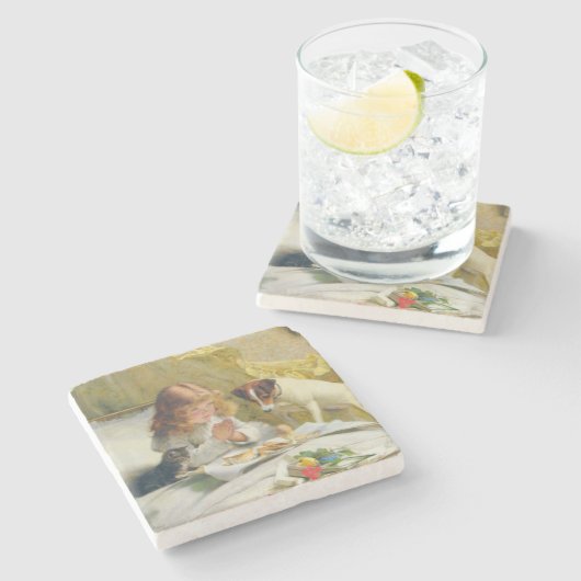  Charles Burton Barber Suspense Stenen Onderzetter (Zijkant)