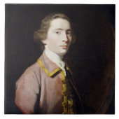 Charles Carroll of Carrollton, c.1763 (olie op can Tegeltje (Voorkant)