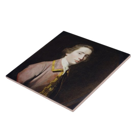 Charles Carroll of Carrollton, c.1763 (olie op can Tegeltje (Zijkant)