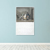 Charles, Chevalier de Folard (1699-1751) geeft les Canvas Afdruk (Insitu (Houten vloer))