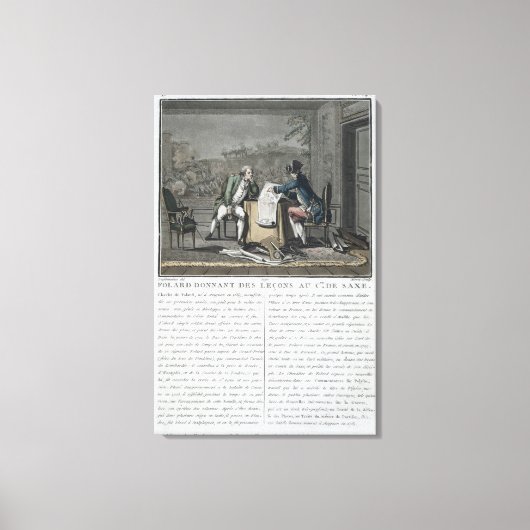 Charles, Chevalier de Folard (1699-1751) geeft les Canvas Afdruk (Voorkant)